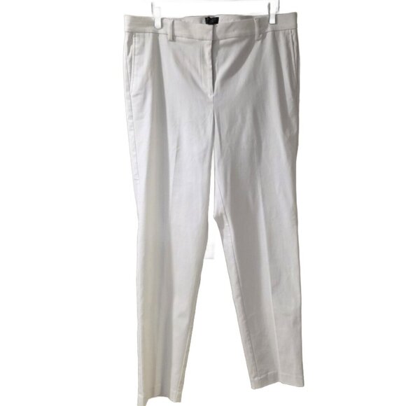 J.Jill wearever collection refined woven trousers  WHITE size 14 TALL - Picture 1 of 3